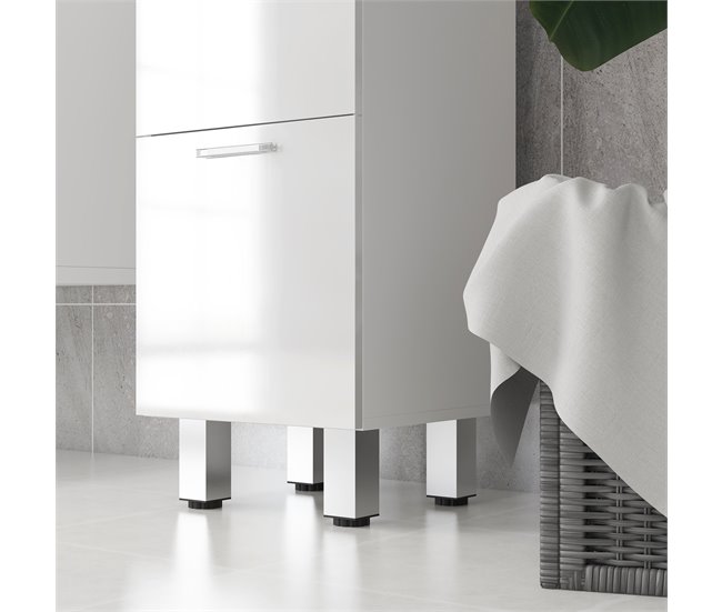 Mueble Auxiliar Baño Melamina de Madera kleankin, hogar - baño Blanco