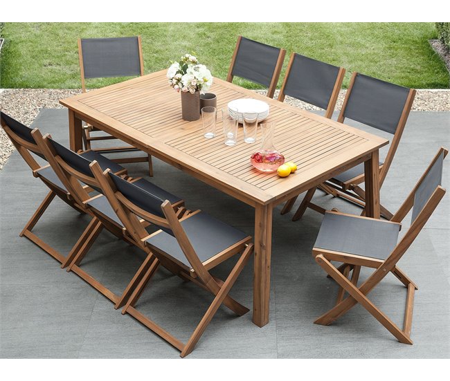 Beliani Conjunto de comedor CESANA Marron
