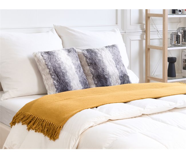 Beliani Cojín decorativo HORDEUM 45x45 Marron