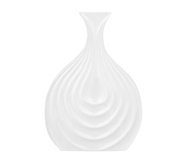 Beliani Jarrón decorativo THAPSUS Blanco
