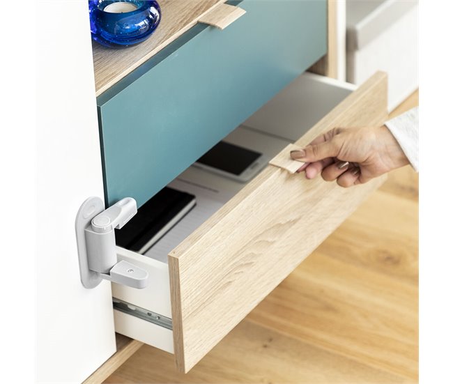 Bloqueo de Seguridad para Puertas Gris