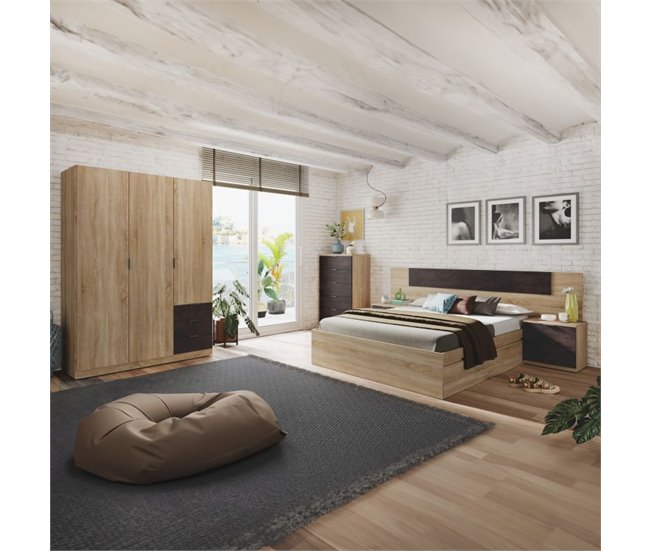 Dormitorio Akari 5C Plus 247x38 Gris/natural