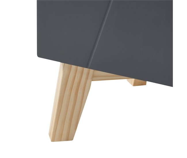 Armario alto Overath con 2 puertas MDF pino Gris