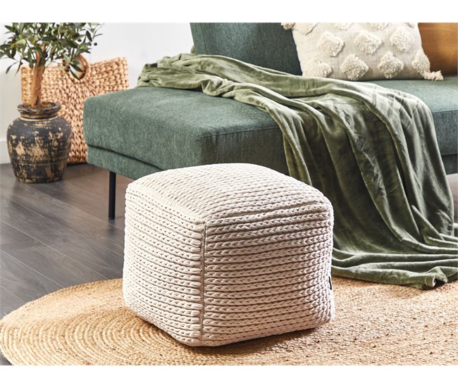 Beliani Puf DAMAN Beige