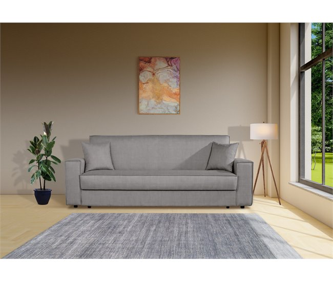 Sofá cama LAILA  3 plazas gris Gris