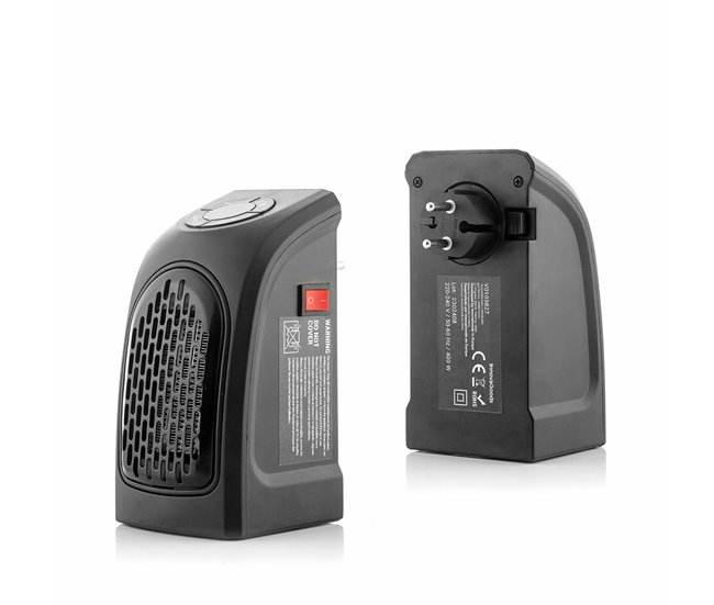 Mini Calefactor de Enchufe Portátil Negro