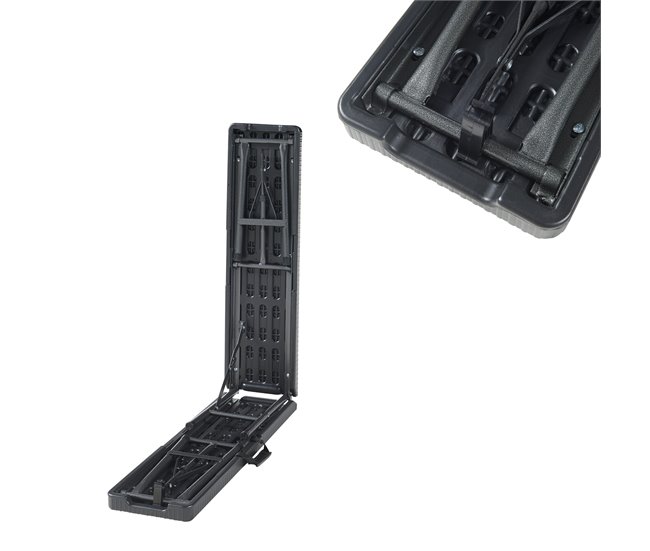 Banco plegable Mark para 4 personas metal/plástico Negro