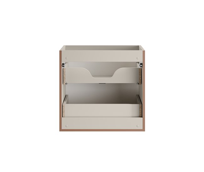 Mueble bajo lavabo 3 compartimientos Alba 80 Beige