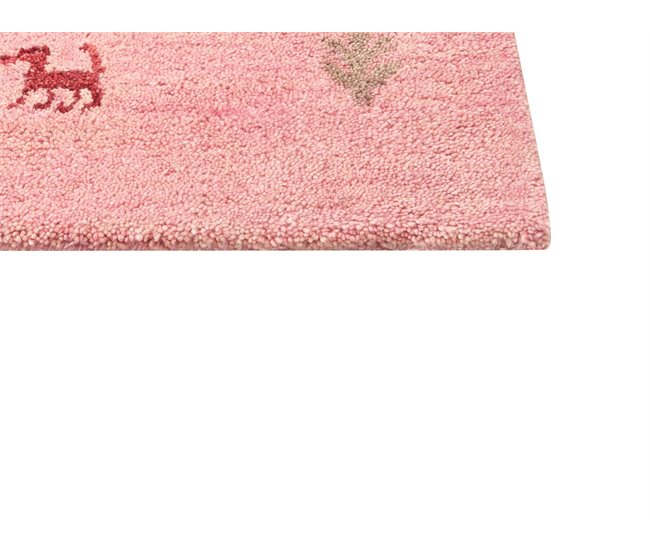 Beliani Alfombra de pelo corto YULAFI 160x230 Fucsia