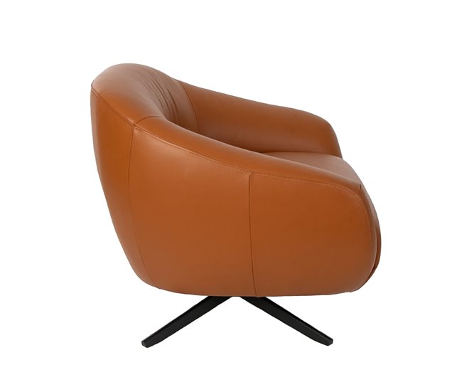 ANGEL CERDA Sillón giratorio piel marrón Marron