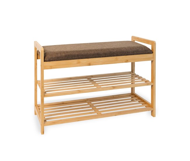 Banco zapatero MOA Vinthera  estantes con asiento acolchado Natural