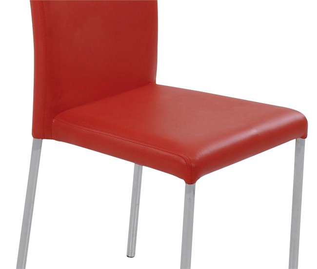 Pack de 4 sillas de cocina ELEGANCE  Rojo