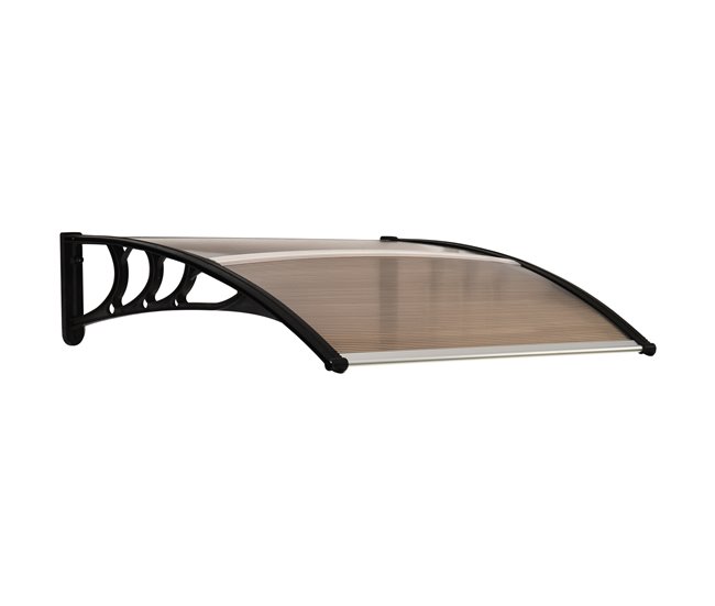 Tejadillo de Protección Aleación de Aluminio, PP Outsunny 100x75 Marron