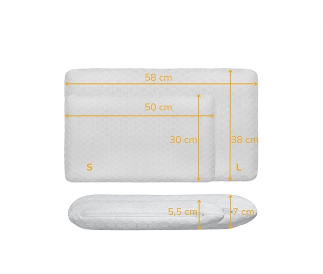 Almohada EXTRA FINA S para Personas que Duermen Boca Abajo (2 F) Blanco