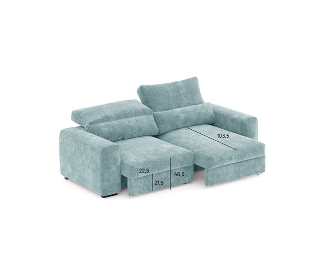 Sofá LANDON convertible en cama Verde