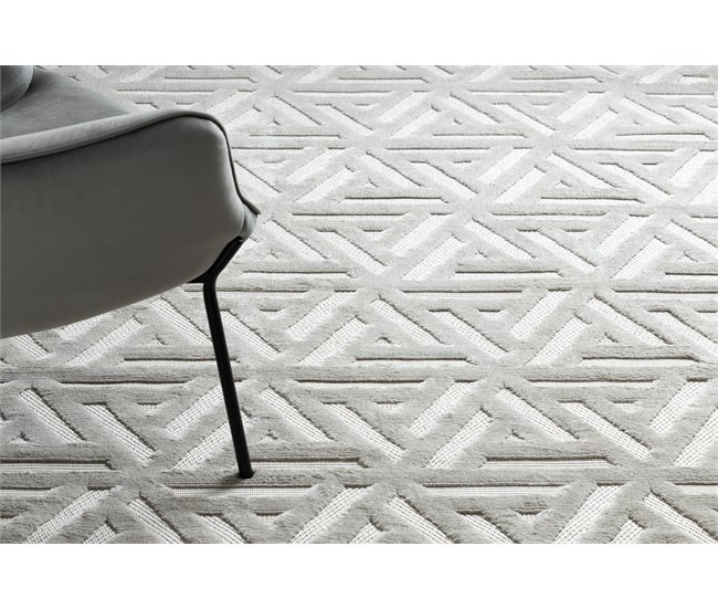 Alfombra SANTO sisal 58503 geométrica 140x190 Crema