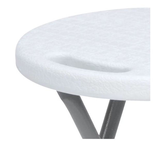 Acomoda Textil – Taburete Bajo de Coctel Portátil para Jardín. Blanco