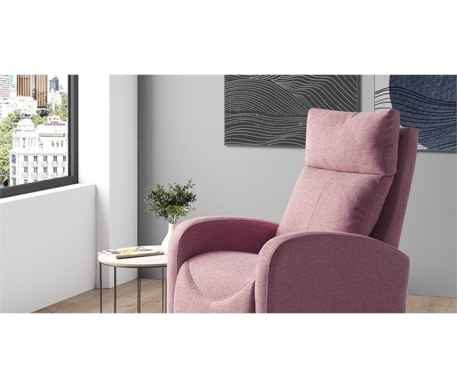 Sillón relax MILU manual color rosa Rosa