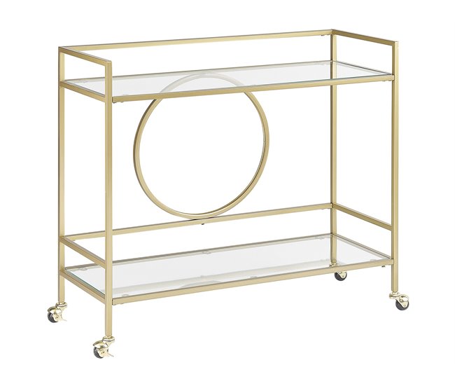 Beliani Carrito de cocina KERRY Dorado