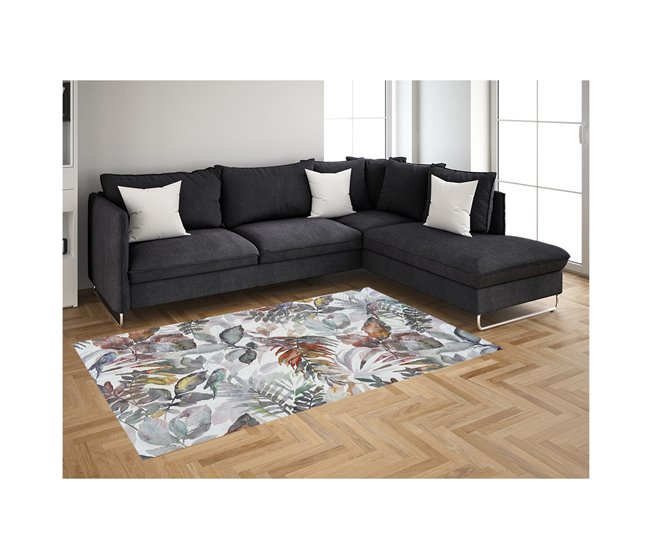Acomoda Textil – Alfombra Vinílica Hidráulica para Hogar. 120x180 Gris