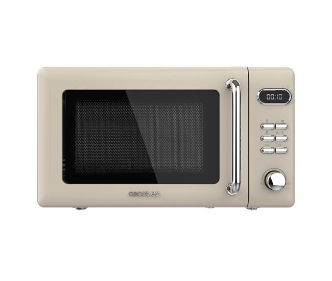 Microondas con grill Cecotec ProClean 5110 Retro 700W 20L diseño vintage Amarillo