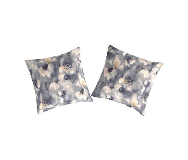 2 Fundas de almohada 100% algodón percal ONILE Azul