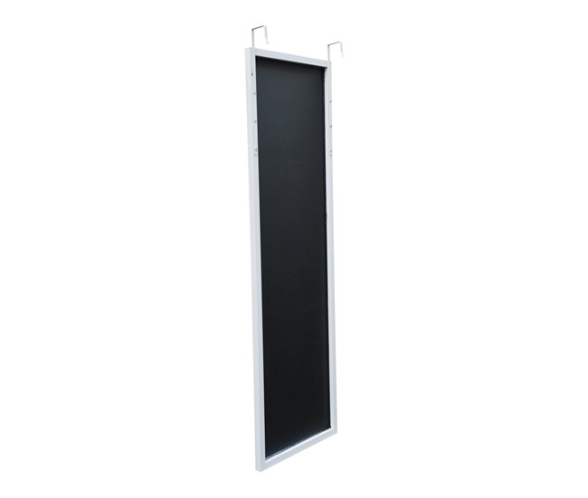 Espejo para puerta Lesina con 2 ganchos aluminio 37x2 Blanco