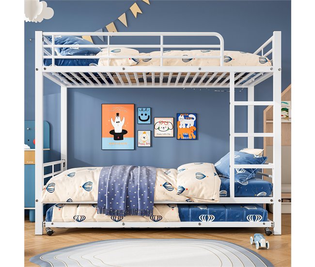 Camas literas 95x204 Blanco