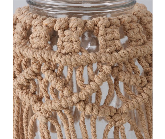 Porta velas MAKRAMEE surtido material cristal Multicolor