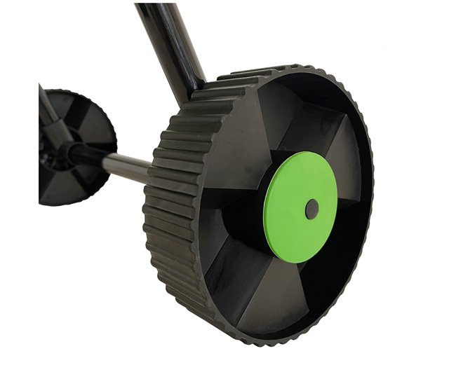 Acomoda Textil – Carro Portamangueras con Ruedas y Conector. Negro/ Verde