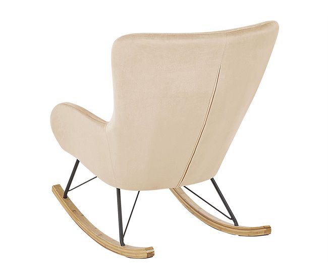 Beliani Sillón mecedora ELLAN Azul/ Verde