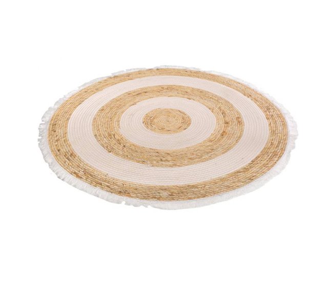 Alfombra fibra natural tejido artesanal 100x100 Multicolor
