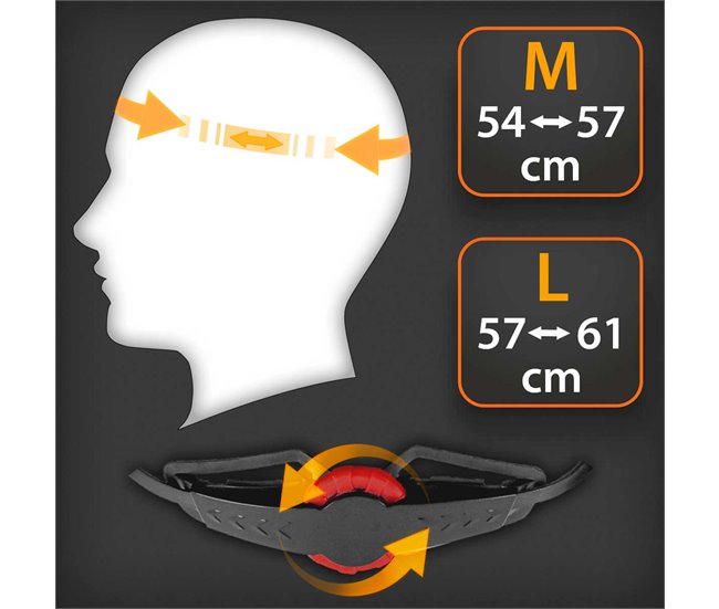 Casco Safe&Go Negro L patinete bici Movilidad Urbana Luz LED frontal y trasera Gridinlux Blanco