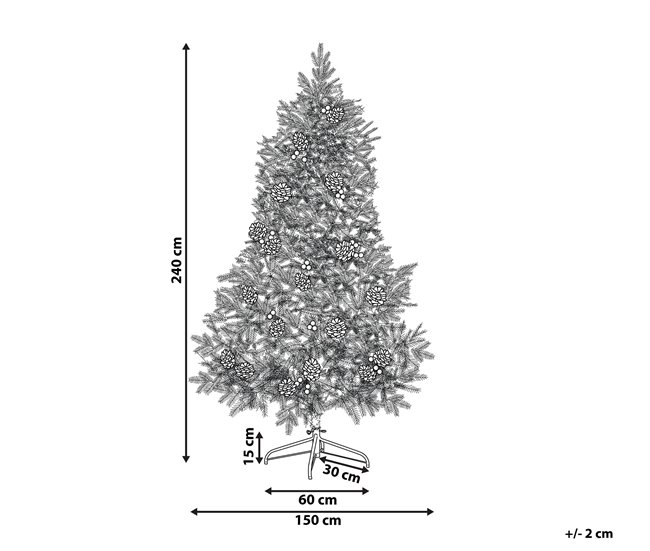 Beliani Árbol de Navidad DENALI Verde