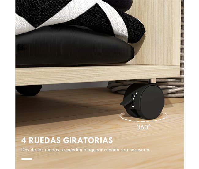 Armario Ropero Melamina de Madera HOMCOM Marron