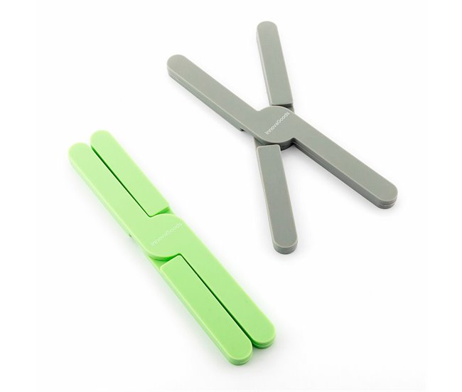 Salvamanteles Individual Plegable de Silicona Gris