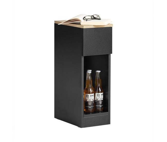 Mesita de Noche con 1 Cajón FBT111-SCH SoBuy Negro