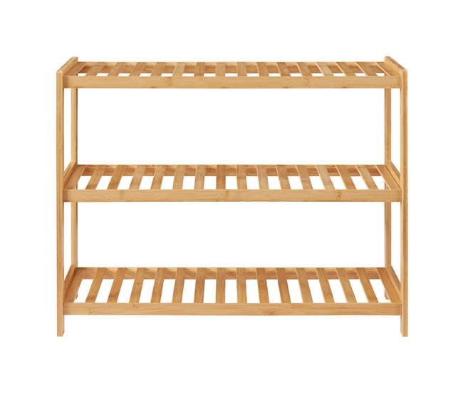 Zapatero Dammfleth de 3 niveles para 9 pares bambú Natural