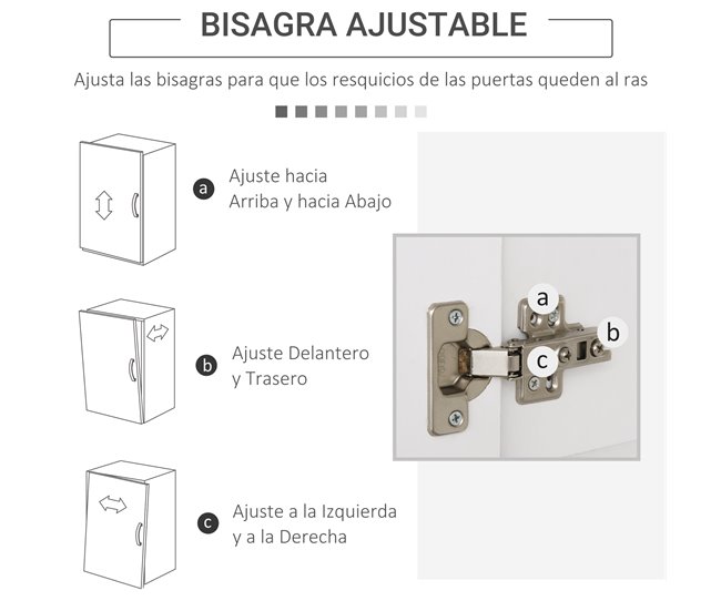 Alacena de Cocina Melamina de Madera HOMCOM, hogar - cocina Blanco