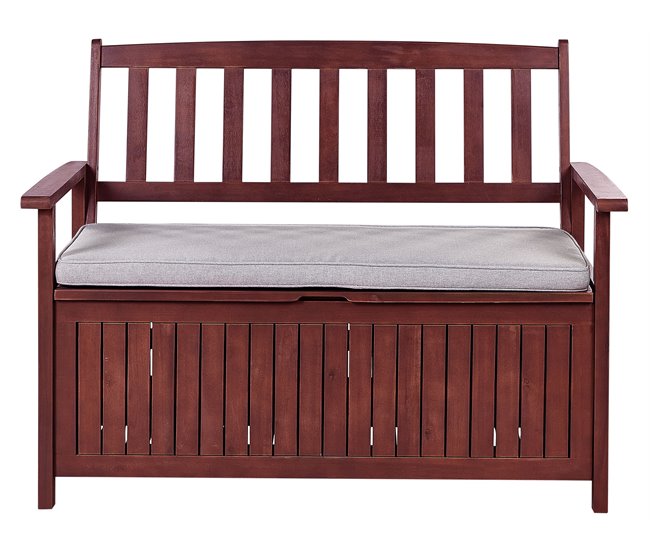 Beliani Banco Madera de acacia SOVANA 120x60 Blanco