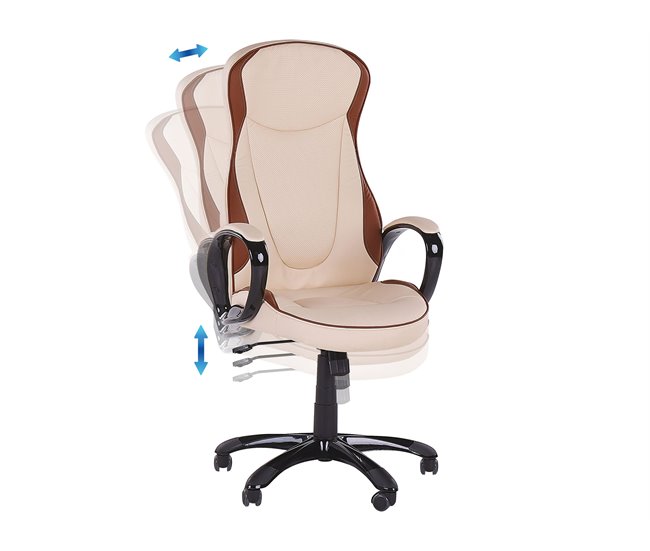 Beliani Silla ejecutiva FELICITY Beige