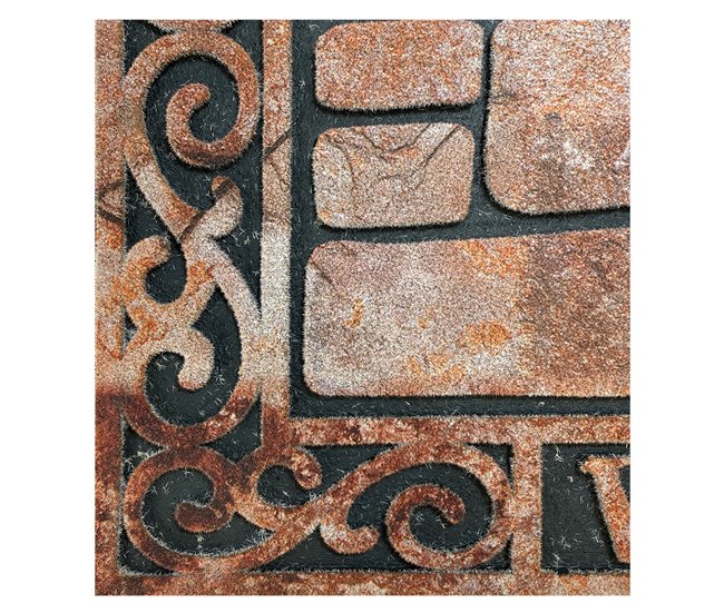 Acomoda Textil – Felpudo de Entrada, Alfombra Rectangular de Goma Naranja