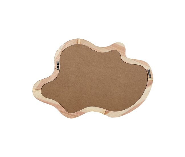 Beliani Espejo DREVANT Madera Clara