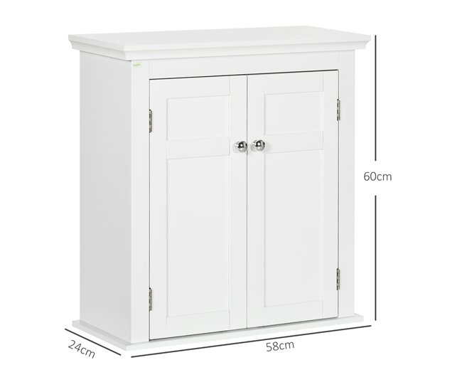 Armario de Pared MDF kleankin, hogar - baño Blanco