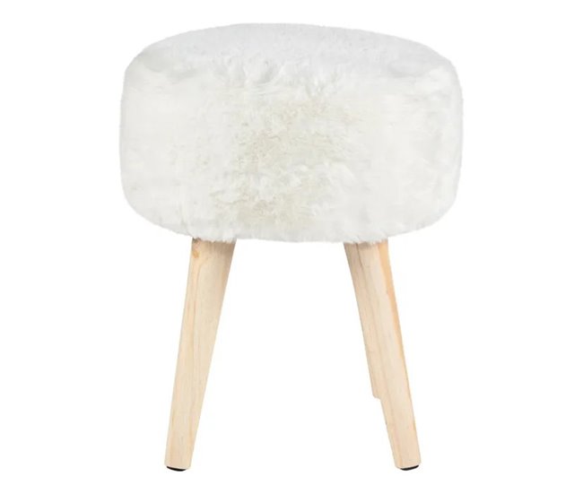 Taburete JACOB 40x35x35cm Blanco