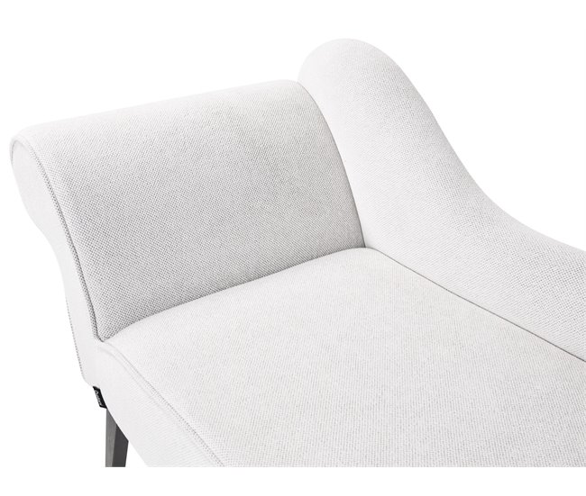 Beliani Chaise longue izquierdo Poliéster BIARRITZ Blanco