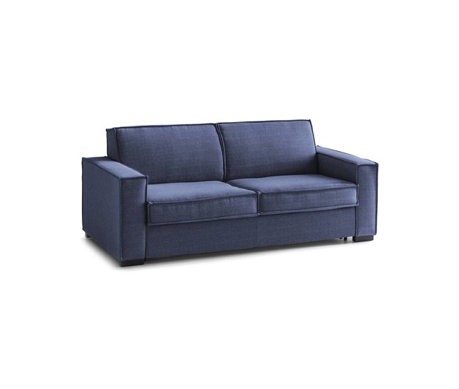Sofá cama 3 plazas en tela Daabiz Azul Marino
