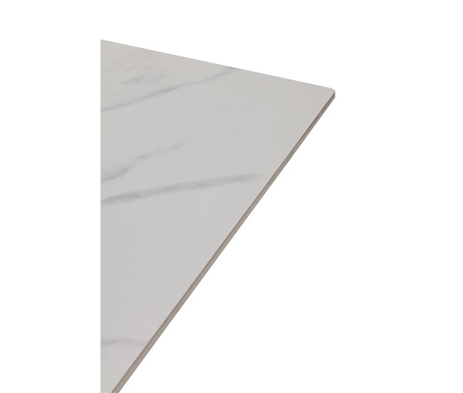 Mesa rectangular en cerámica blanca BIMBA Blanco/ Negro