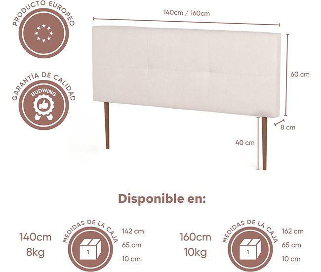 Cabecero Carmen BUDWING 140 Beige