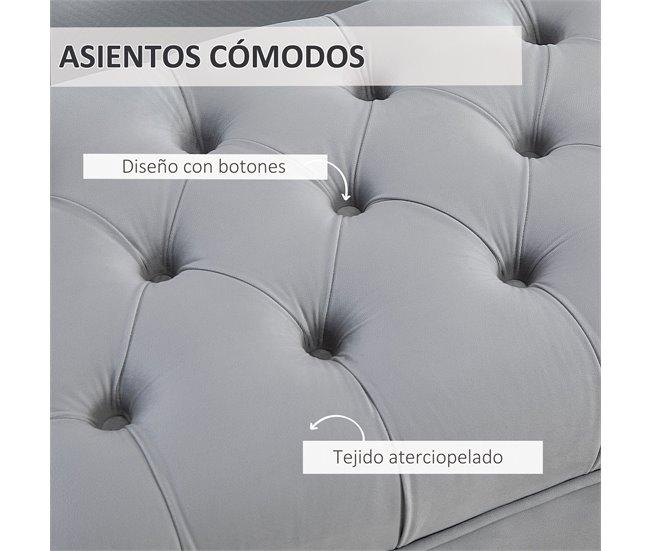 Banco de Cama Poliéster HOMCOM, hogar - muebles de dormitorio Gris